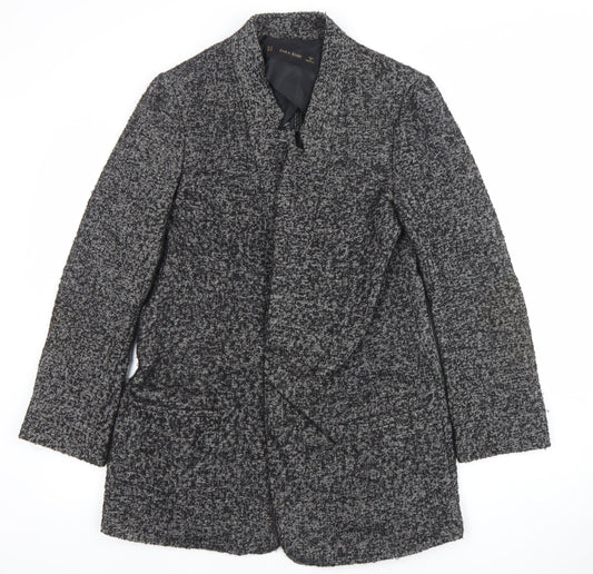 Womens UK Size M Zara Basic Grey Overcoat
