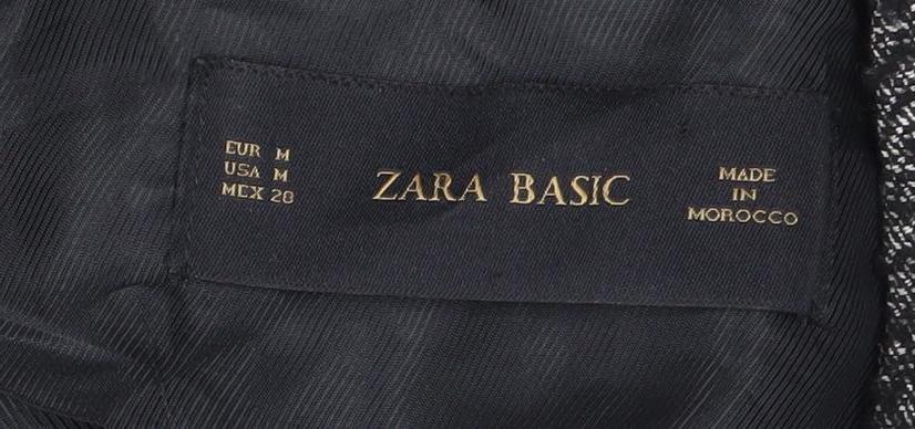 Womens UK Size M Zara Basic Grey Overcoat