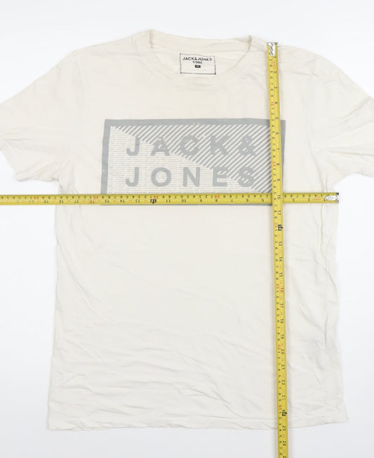 Mens UK Size M JACK & JONES White T-Shirt
