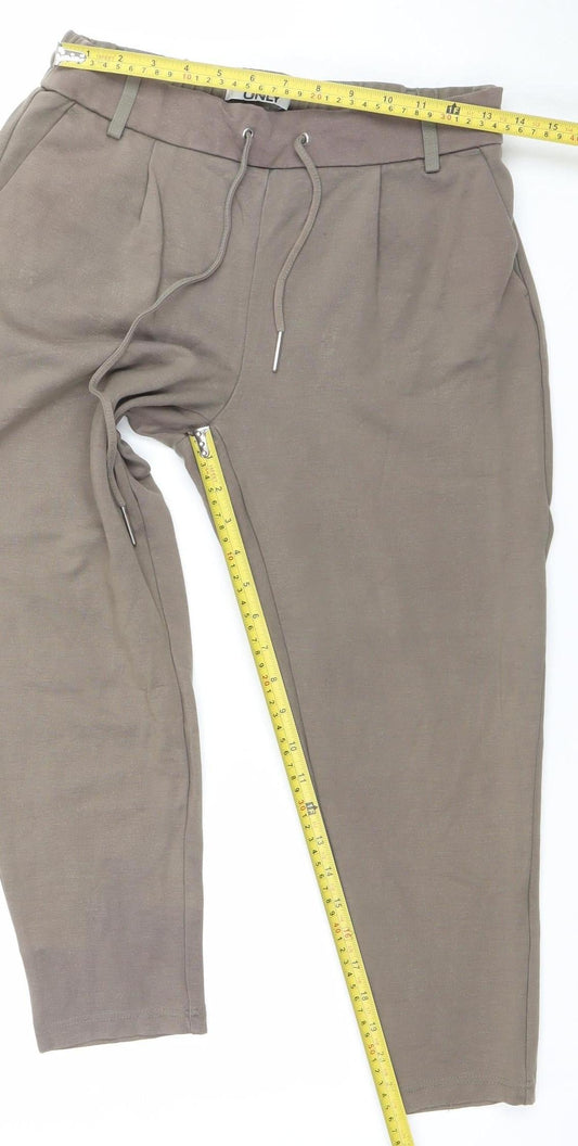Womens UK Size M Only Regular Fit Jogger Brown Trousers