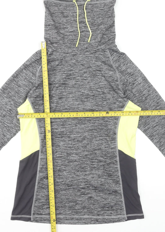 Crane Women’s Grey Long Sleeve High Neck Running Top Size S