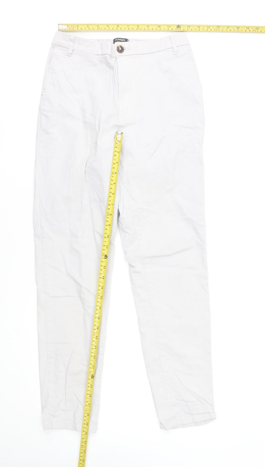 Dunnes Stores Women White Cotton Blend Chino Trousers Size 10
