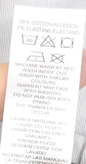 Dunnes Stores Women White Cotton Blend Chino Trousers Size 10