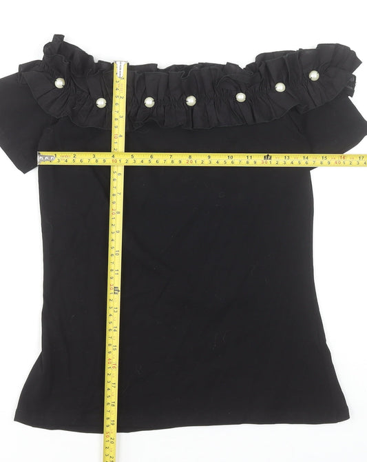 Womens UK Size 8 Dorothy Perkins Black Camisole Blouse