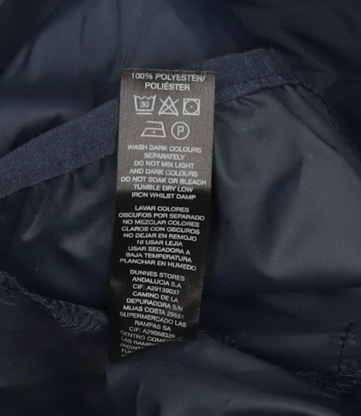 Mens UK Size S Dunnes Stores Blue Windbreaker Coat