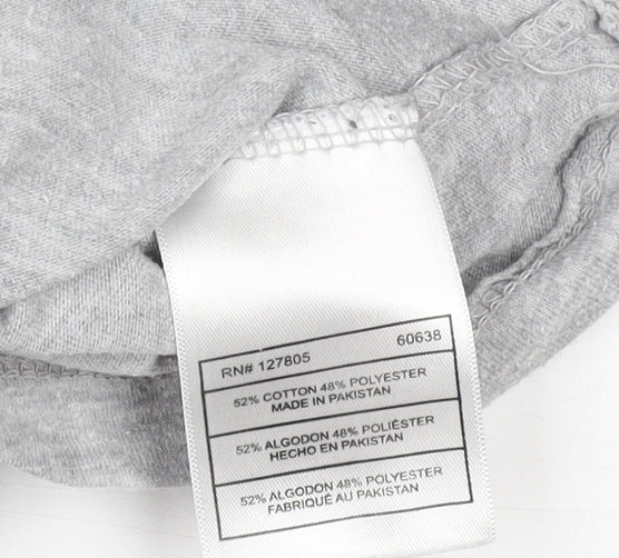 Girls UK Size 11-12 Years Reebok Grey Basic T-Shirt