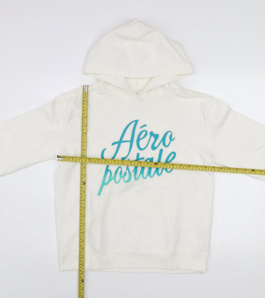 Womens UK Size M Aeropostale White Pullover Hoodie