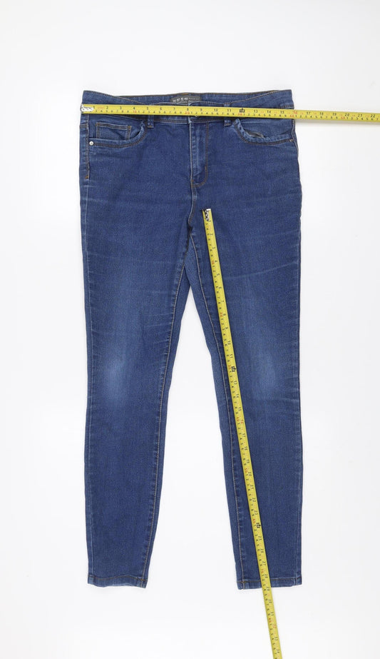 Primark Women's Blue Skinny Stretch Jeans Size 14 Denim Co