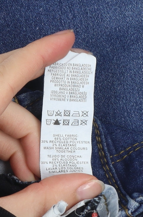 Primark Women Blue Skinny Jeans Size 14 Denim Stretch Classic Fit