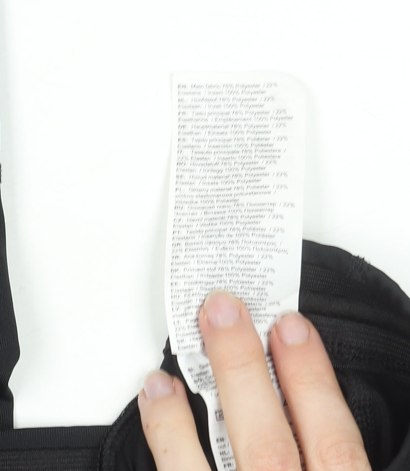 Asics Womens Black Blue Running Leggings Size S Moisture Wicking