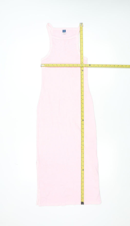 Old Navy Women’s Pink Ribbed Midi Tank Dress XS
