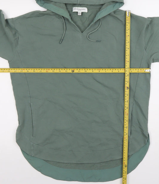 Womens UK Size XS Carolyn Donnelly The Edit Green Tunic Hoodie