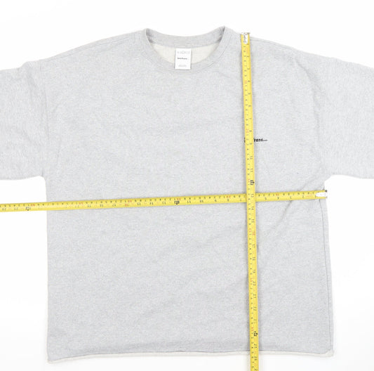 iets frans Womens Grey Basic Relaxed Fit Short Sleeve T-Shirt S