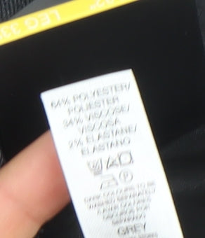 Dunnes Stores Men’s Grey Regular Fit Dress Pants 32W 33L Polyester Blend