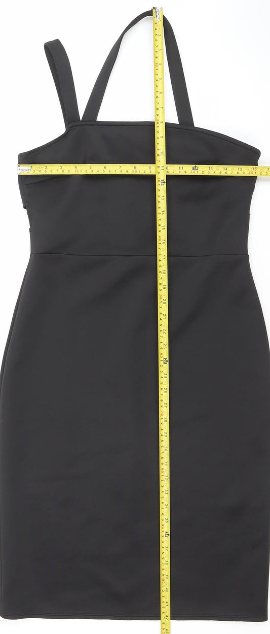 Atmosphere Women's Black Size 14 Bodycon Zip Stretch Dress