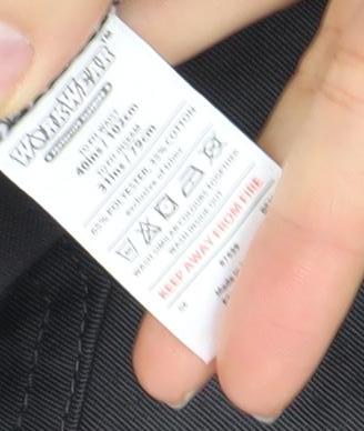 Workwear Men's Black Cargo Work Trousers 40R Cotton Blend Durable