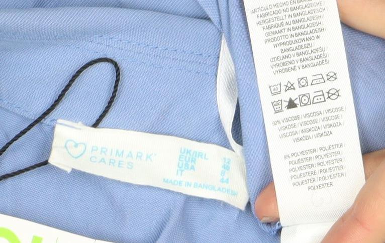 Primark Women Blue Size 12 Single-Breasted Lightweight Blazer