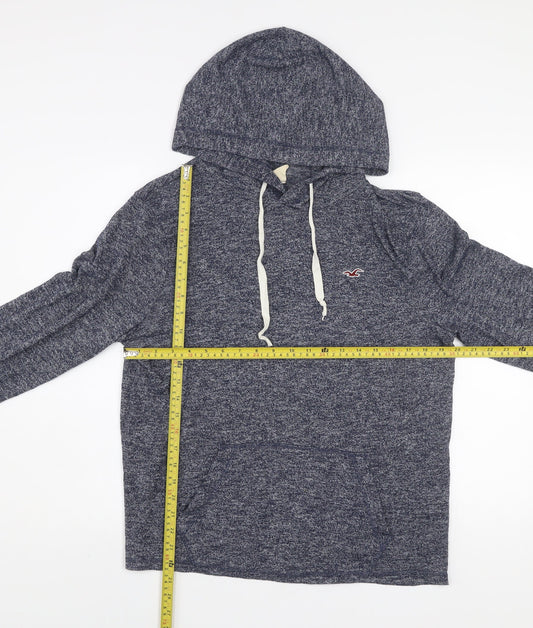 Mens UK Size M Hollister Blue Pullover Hoodie