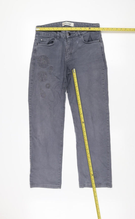 Womens UK Size 6 Dolcezza Regular Fit Straight Grey Jeans