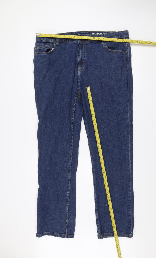Dunnes Stores Men's Blue 40W 32L Regular Straight Fit Denim Jeans