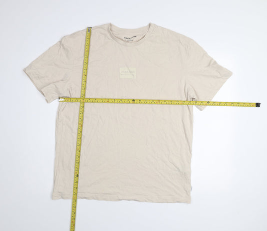 Mens UK Size XL JACK & JONES Beige T-Shirt