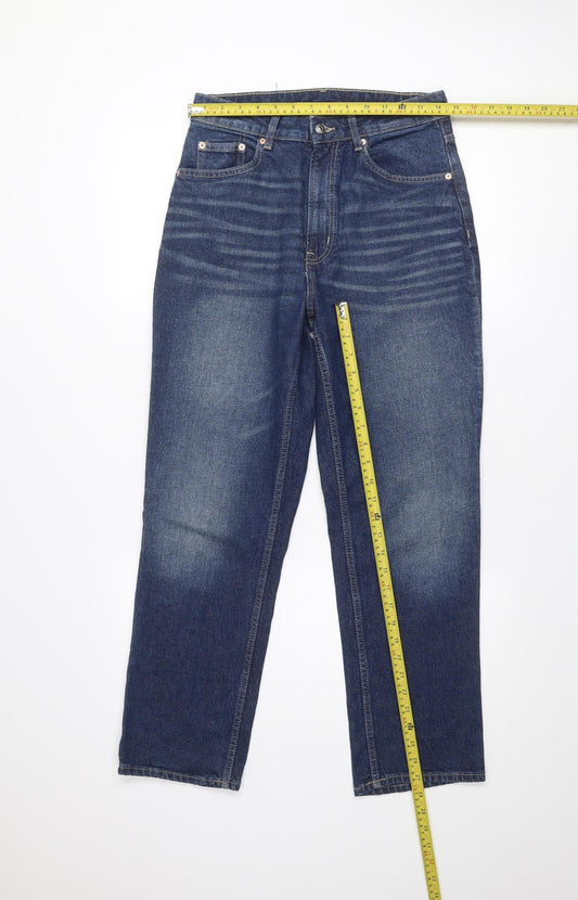 Mens UK Size M H&M Regular Fit Straight Blue Jeans