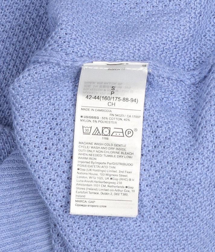 GAP Men's Blue Cotton Blend Crew Neck Pullover Jumper Size S