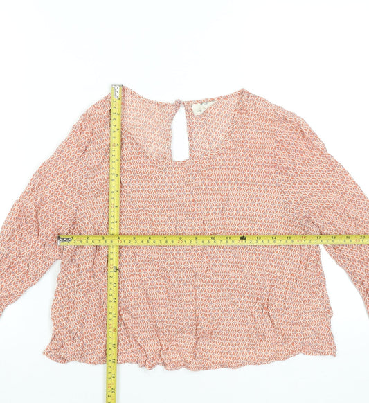 Womens UK Size S Pins and Needles Orange Bohemian Blouse