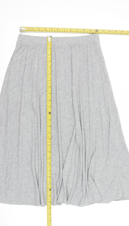 Dorothy Perkins Women Grey A-Line Jersey Knee Length Skirt Size 8