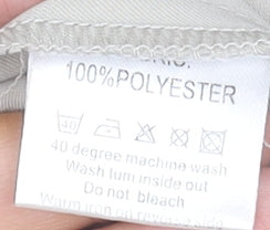 MissPap Women Beige Sleeveless Playsuit Size 10 Polyester Zip Back