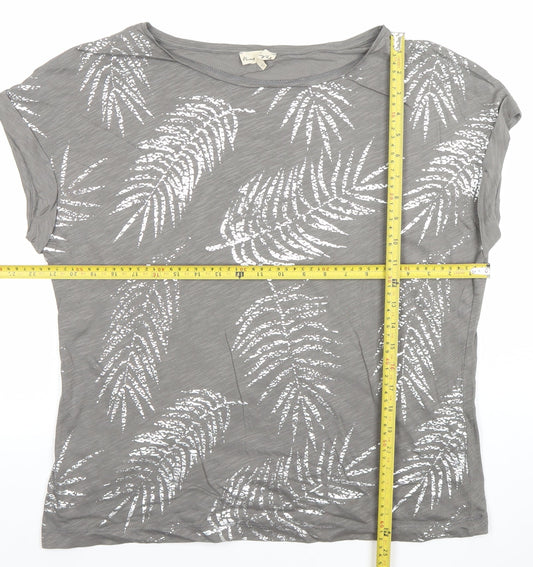 Womens UK Size 14 Phase Eight Grey Basic T-Shirt