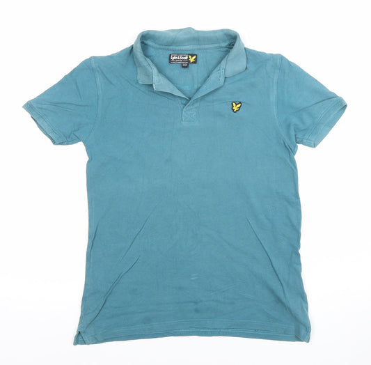 Boys UK Size 12-13 Years Lyle & Scott Blue Basic Polo
