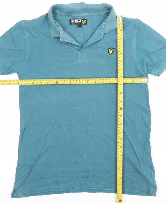 Boys UK Size 12-13 Years Lyle & Scott Blue Basic Polo