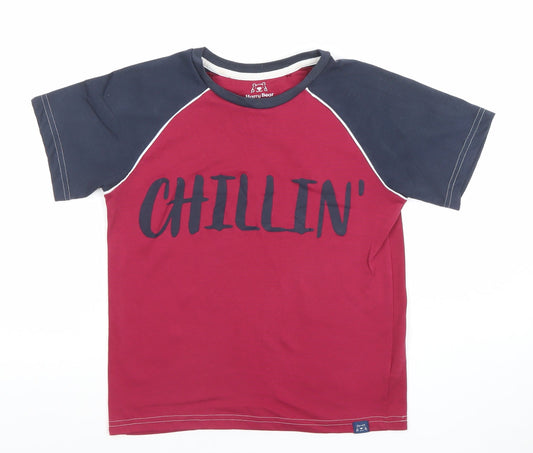 Boys UK Size 10-11 Years Harry Bear Red Basic T-Shirt