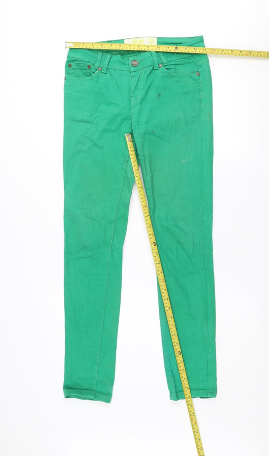 Womens UK Size 10 Dunnes Slim Fit Skinny Green Jeans