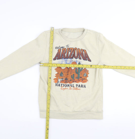 Dunnes Stores Boys Beige Arizona National Park Pullover Sweatshirt 9-10 Years