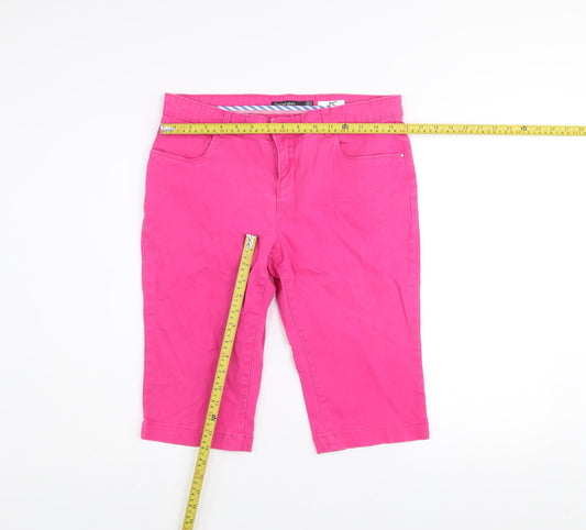Dunnes Stores Womens Pink Size 12 Bermuda Shorts 98% Cotton