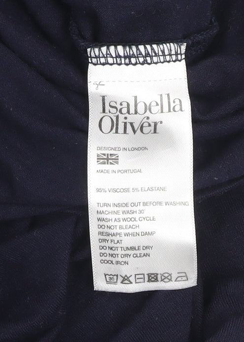 Isabella Oliver Women Blue Size 8 Maternity Bodycon Knee Length Dress