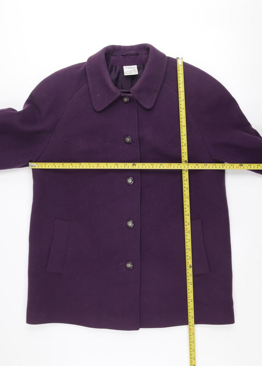 Womens UK Size 16 Eastex Purple Overcoat