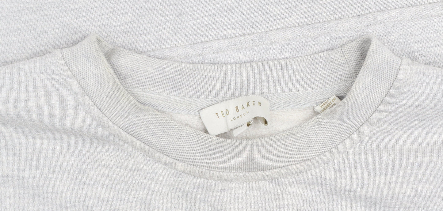 Womens UK Size 14 Ted Baker Grey Pullover Sweatshirt