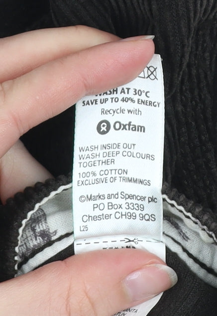 Marks and Spencer Women Brown Corduroy Short Skirt UK 10