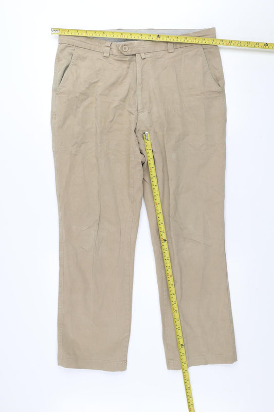 Remus Uomo Men's Beige Chino Trousers Size 34 Regular Fit
