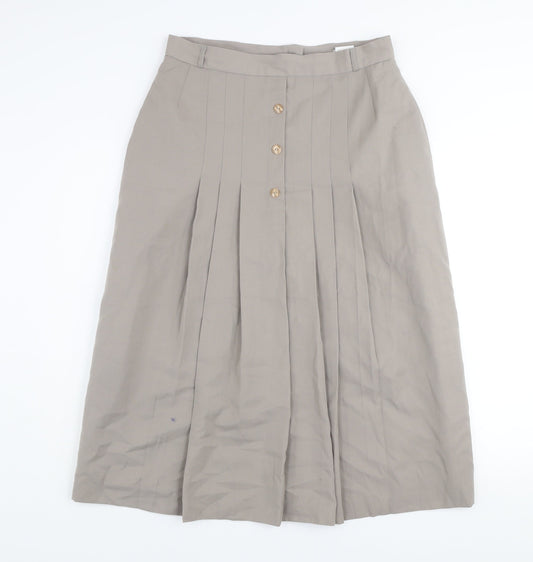 Womens UK Size 16 St. Bernard Pleated Twill Skirt