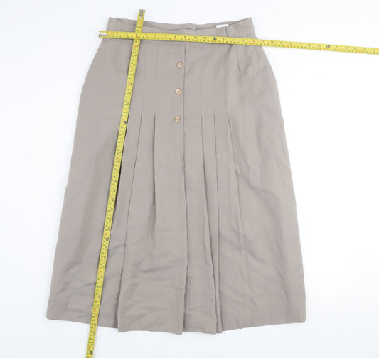 Womens UK Size 16 St. Bernard Pleated Twill Skirt