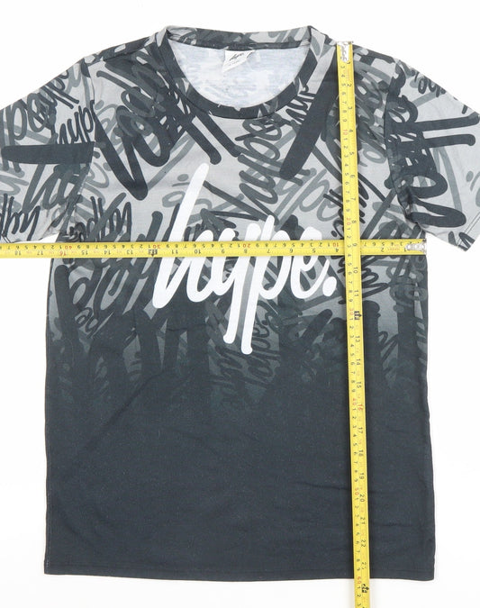Boys UK Size 13 Years Hype Black Basic T-Shirt
