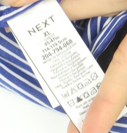 Mens UK Collar Size XL NEXT Smart Blue Dress Shirt