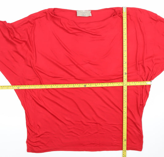 Womens UK Size 12 Paul Costelloe Living Studio Red Basic Blouse