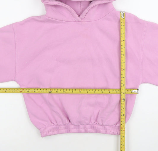Girls UK Size 9 Years Zara Pink Pullover Hoodie
