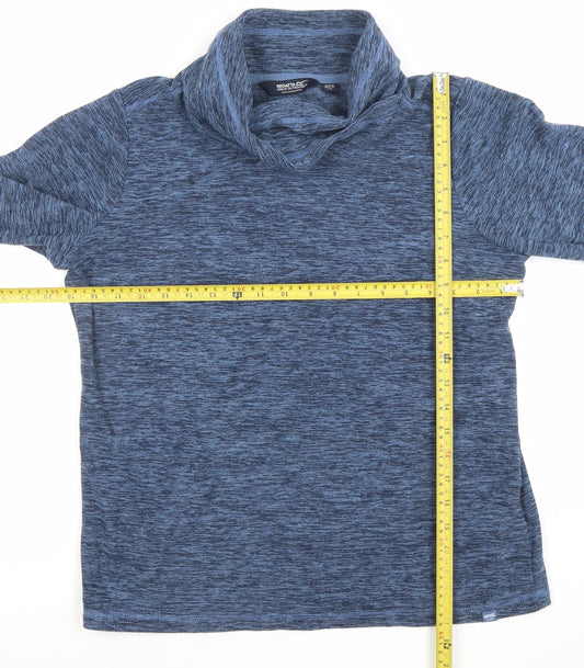 Regatta Womens Blue Cowl Neck Pullover Sweatshirt Size 12