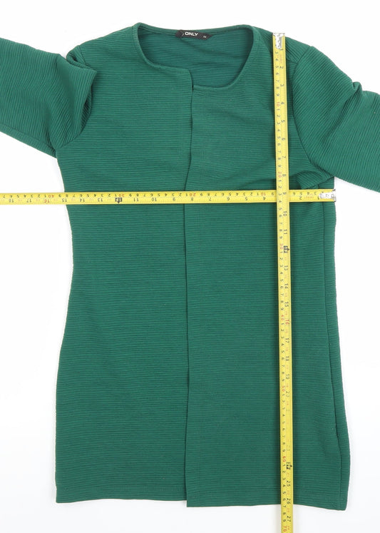 Womens UK Size XS Only Green Cardigan Jumper